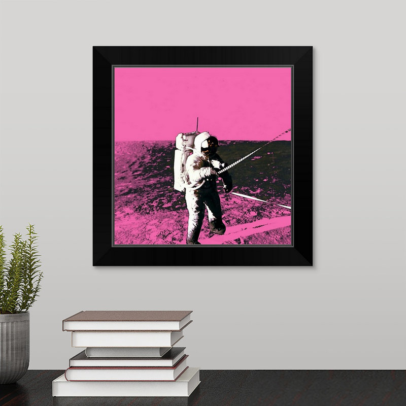« spaces iii », reproduction d’art encadrée novogratz, H 15 po x l 15 po x P 1 po, Cadre noir