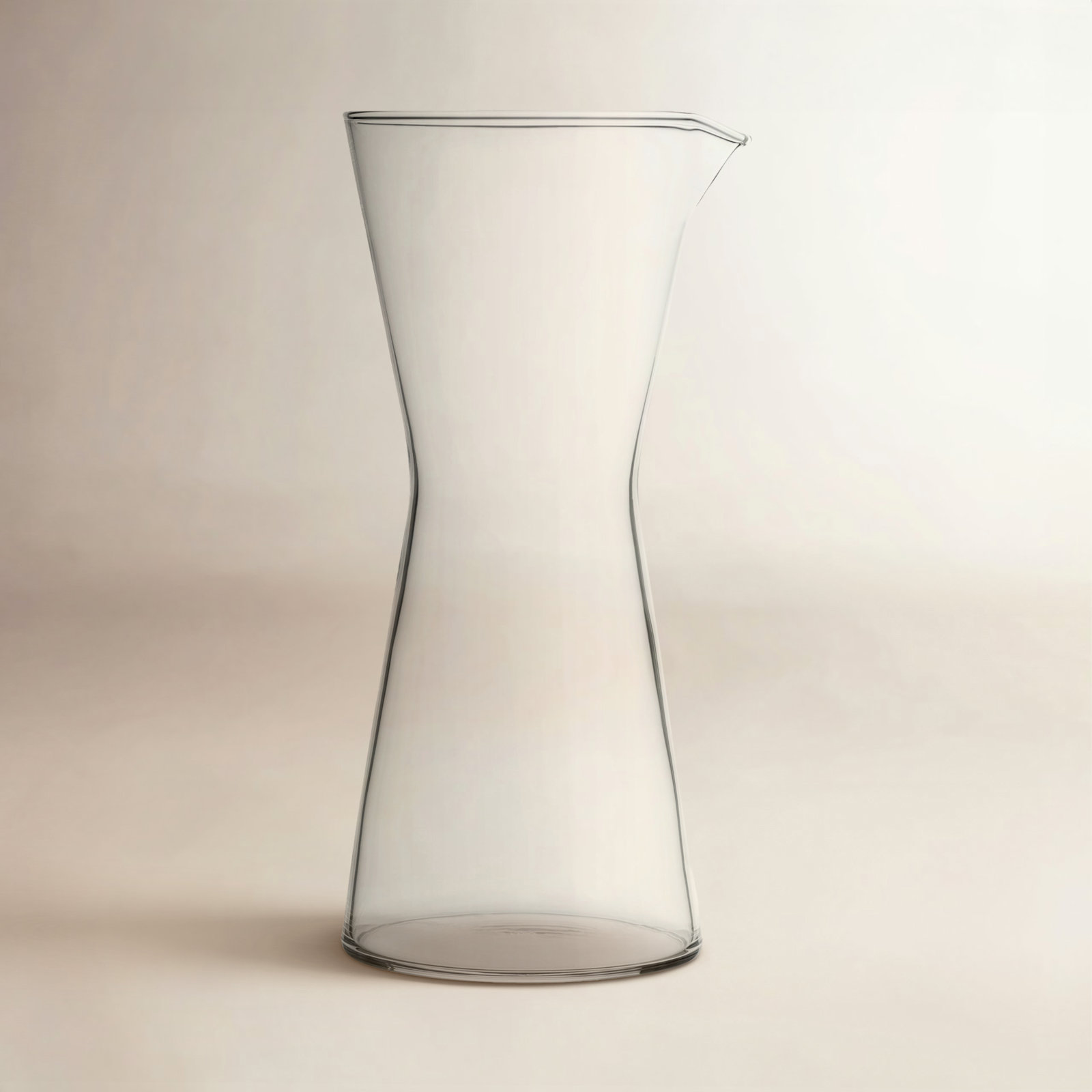 Kartio Glass Pitcher, Clear, 8.66" H x 3.82" W x 4.09" D
