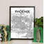 Phoenix City Map - Unframed Graphic Art Print on Paper-610026655-591989381