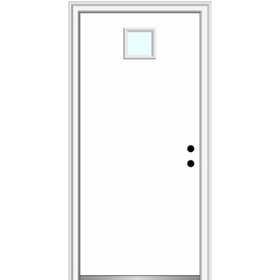 Smooth Center Lite Flush Fiberglass Prehung Front Entry Doors -  Verona Home Design, ZZ365343L