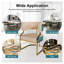 Ensemble de 2 chaises de salle à manger modernes avec cadre plaqué or et chaises d'appoint en cuir synthétique pour la cuisine et le salon