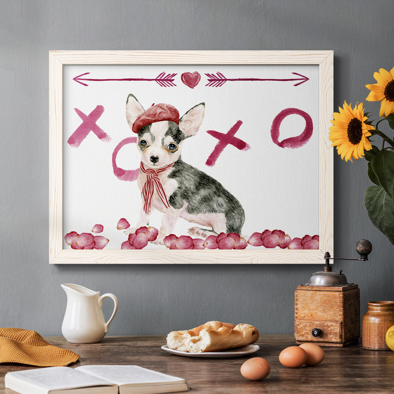 Chiot Valentine Collection A, Blanc, H 22 po x l 32 po x P 1,5 po