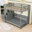 Full Over Full Bunk Bed With Shelves And Storage Staircase-846035180