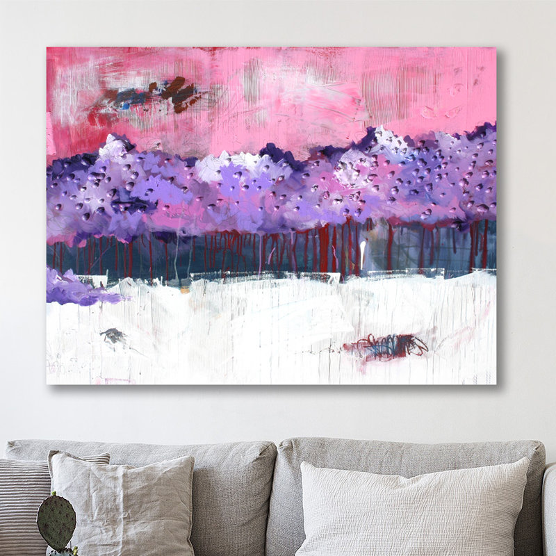 Cotton Candy Forrest by Kent Youngstrom - Wrapped Canvas Painting, 30cm H x 41cm W x 4cm D