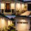 350° PIR Motion Sensor Outdoor Wall Light, IP65 Waterproof Aluminium Security Lamp