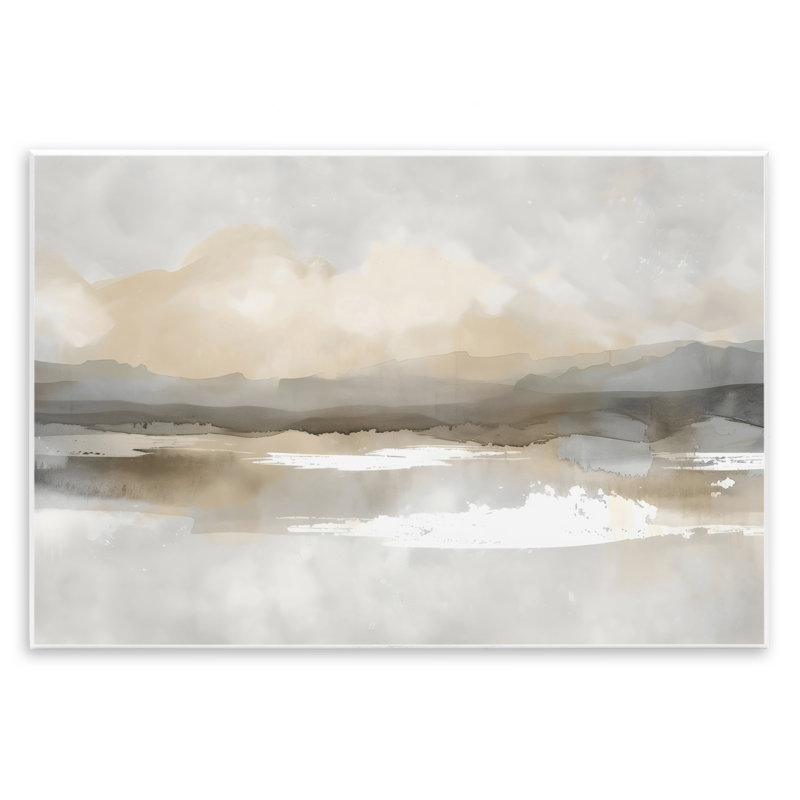 Plaque murale «Subtle Watercolor Mountains», conception par Creative Studio, H 10 po x l 15 po