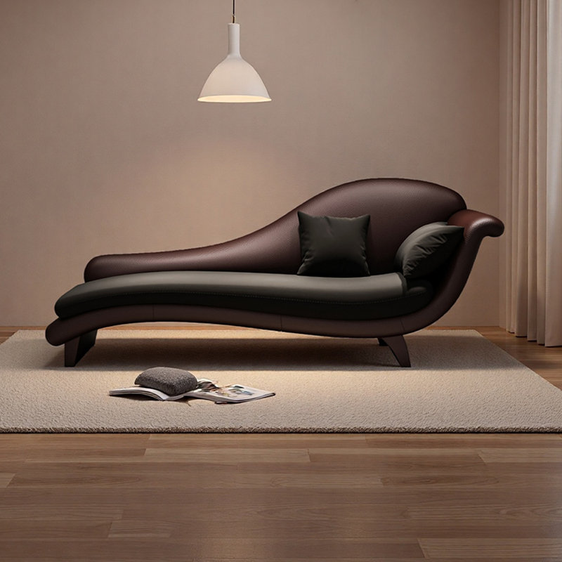 Méridiennes d'intérieur en bois Living Room, Orienté à droite, Gris foncé