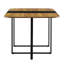 Ensemble de table de salle à manger 7 pièces pour 6, 1 table et 6 chaises rembourrées en velours noir, table en mélamine grain de bois noir et bois, ensemble de coin de cuisine moderne capitonné pour salle à manger, appartement et petit espace-2020282736