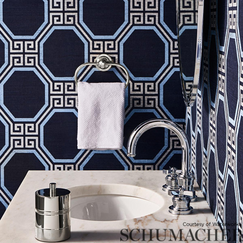 Octavia Sisal Wallpaper, Navy