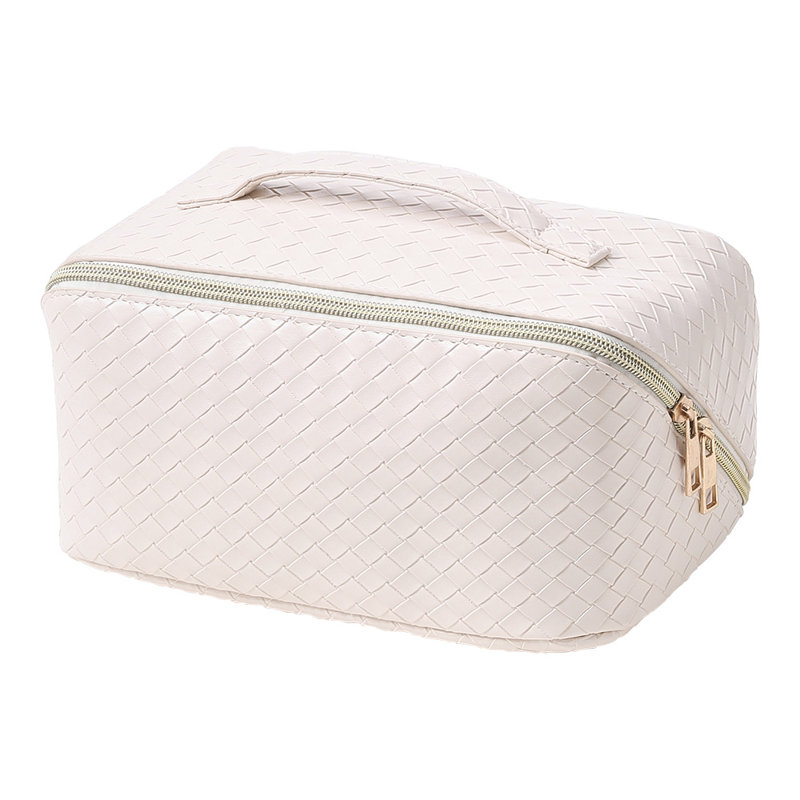 PU Leather Travel Case + Portable, White