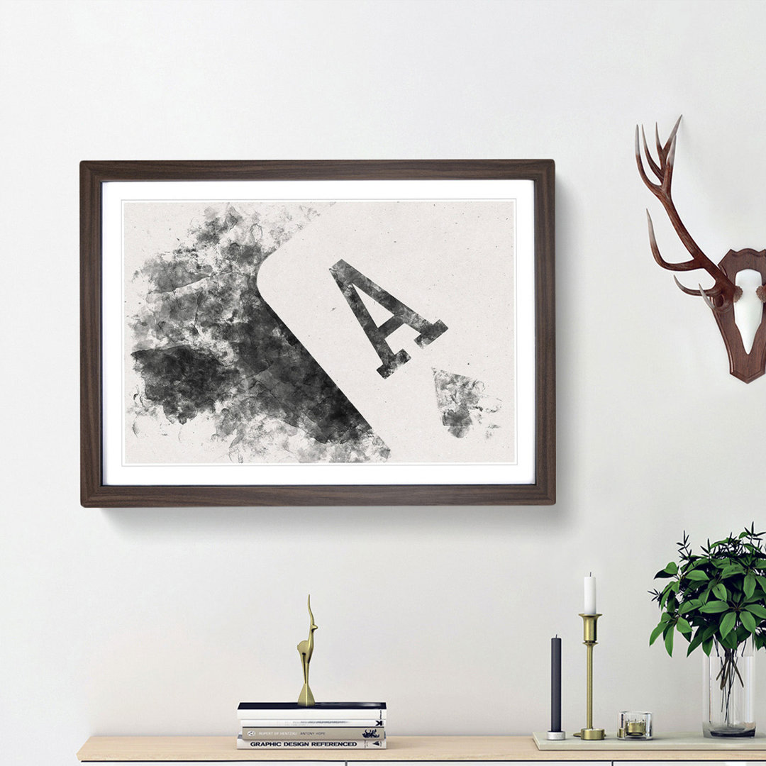 The Ace of Spades - Picture Frame Painting Print