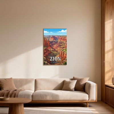 «Scenic & Cityscapes Zion National Park Landscape», reproduction d'art sur toile
