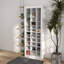 71 po, range-chaussures 71 po, armoire à chaussures étroite pour vestibule avec cubes ouverts pour 36 paires, blanc, buffet