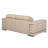 71" Beige And Silver Genuine Leather Loveseat