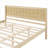 Light Natural King Solid Pine Platform Bed, Wood Frame with Headboard, Wood Slat Support, No Box Spring Required