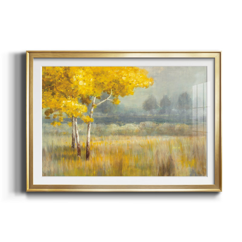 Paysage - Cadre photo, reproduction d'art sur papier, H 18,5 po x l 24,5 po x P 1,5 po, Doré