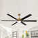 Brillion 72" 6-speed Reversible Ceiling Fan with Dimmable LED Lights and Remote Control