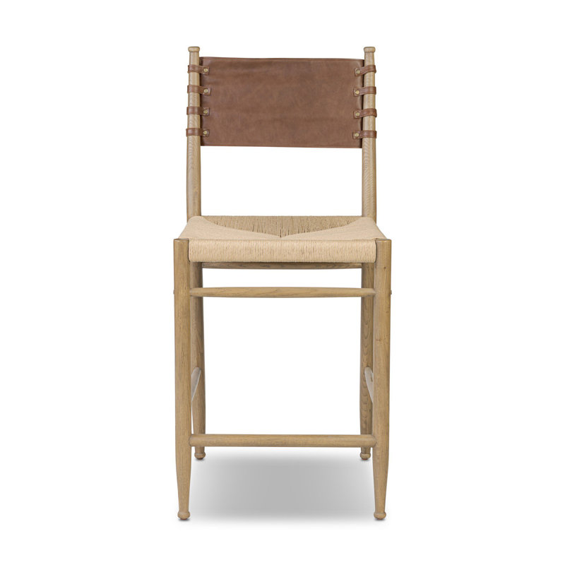 Brielle Upholstered Stool with Solid Wood Frame