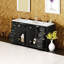 Meuble-lavabo double 60 po avec lavabos en céramique, armoire de rangement en bois massif-976587372
