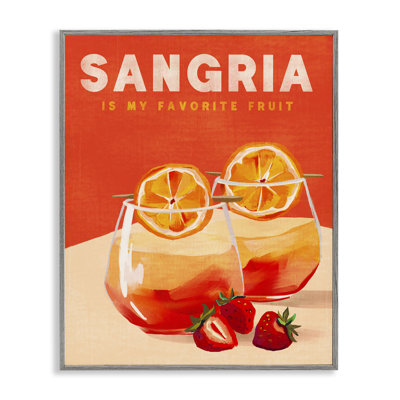 Sangria Favorite Fruit Framed Giclee Art By The Whiskey Ginger