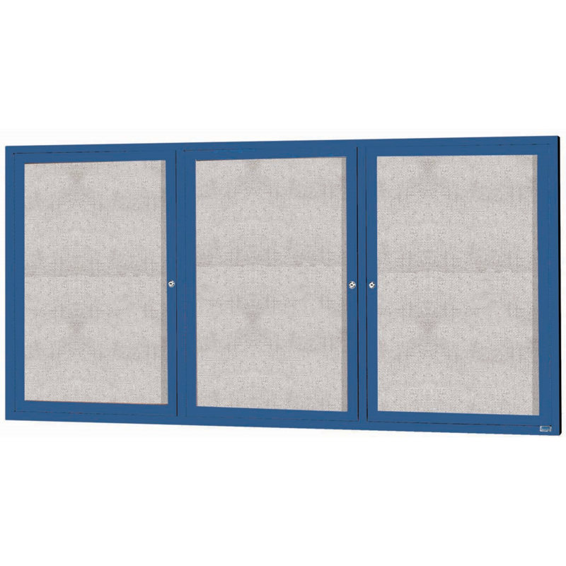 Tableau d'affichage mural extérieur pour l'extérieur, bleu, Trois, H 48 po x l 96 po