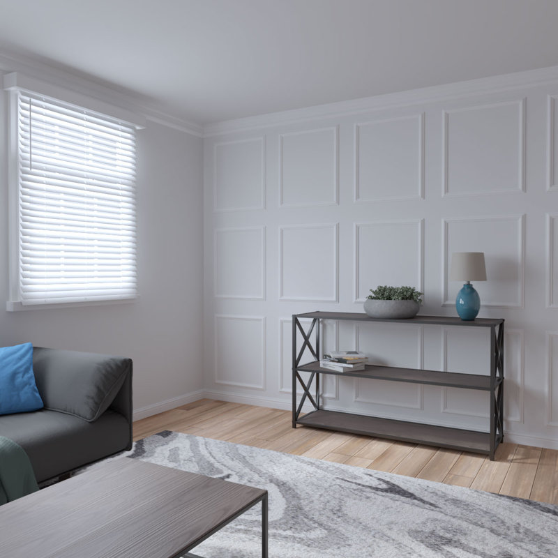 94 1/2"L (Adjustable 108"H to 132"H) Ashford Square Single Panel Design Full Wall Wainscot Paneling Kit
