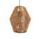 Chaudruc 1-Light Pendant Light with Hand-Woven Paper Rattan Natural Lampshade for Kitchen, Dining Room Hanging Fixture