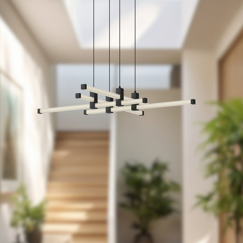 Blade 4 - Light LED Chandelier, Black