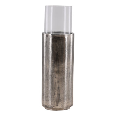 Porte-bougie Yule, nickel antique