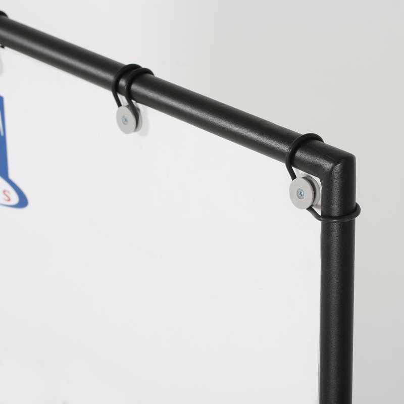 Black Aluminum Frame Sidewalk Sign Holder with Water Base