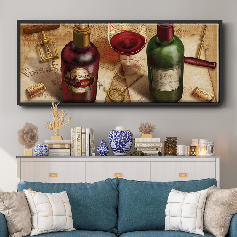 Wine Pairing- Framed Canvas