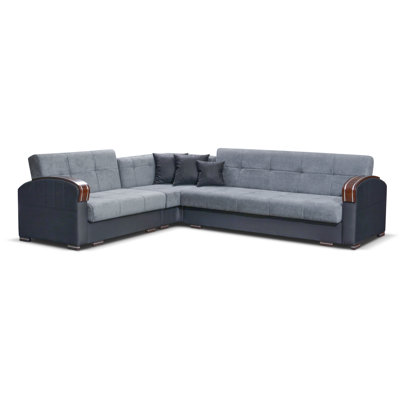 Upholstered Reclining Curved Sectional Right Hand Facing