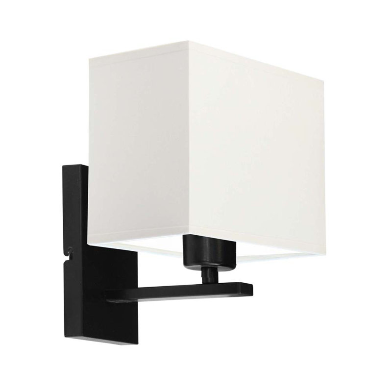 Asavira Armed Sconce, White, Black