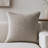 Mineo Beige/Cream Transitional Striped 100% Cotton Throw Pillow Cover
