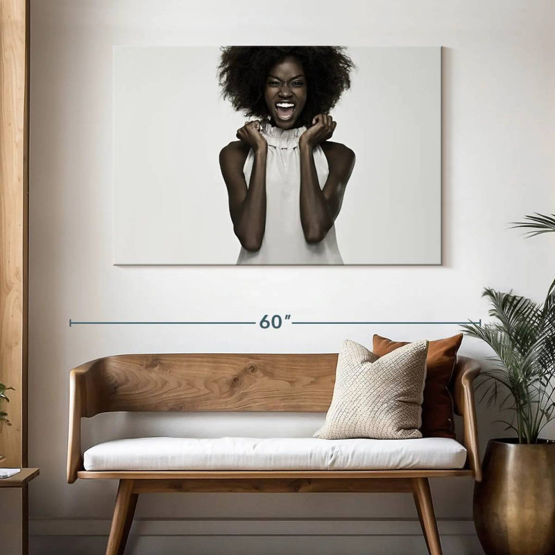 Portrait de femme extatique Leisha, H 32 po x l 48 po