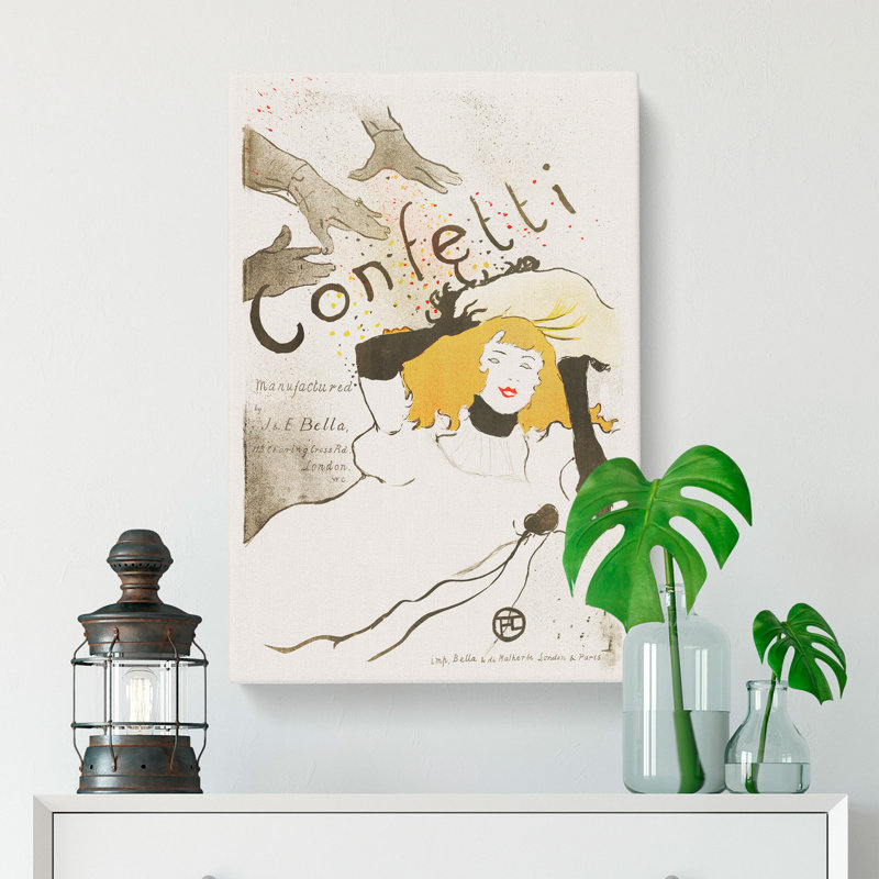 Confetti by Henri de Toulouse-Lautrec - Wrapped Canvas, 60cm H x 40cm W x 3cm D