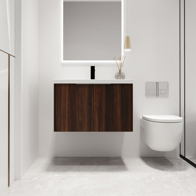 Ensemble de meuble-lavabo mural simple 30 po Argyl