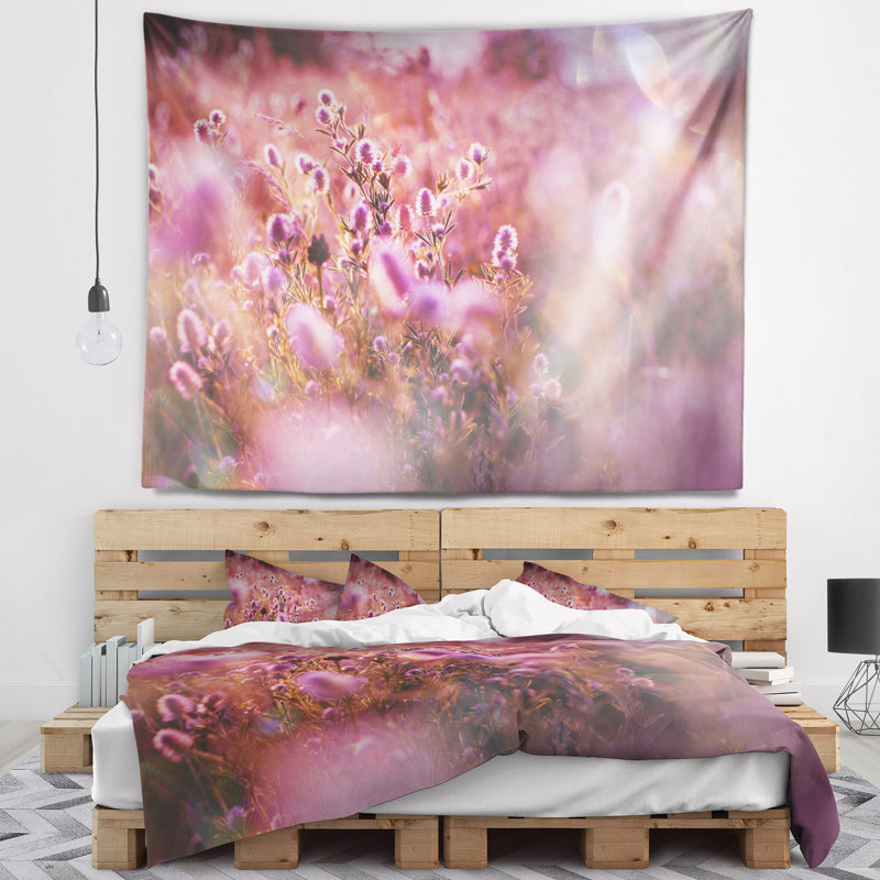 Tapisserie florale avec petites fleurs d'été, H 68 po x l 80 po
