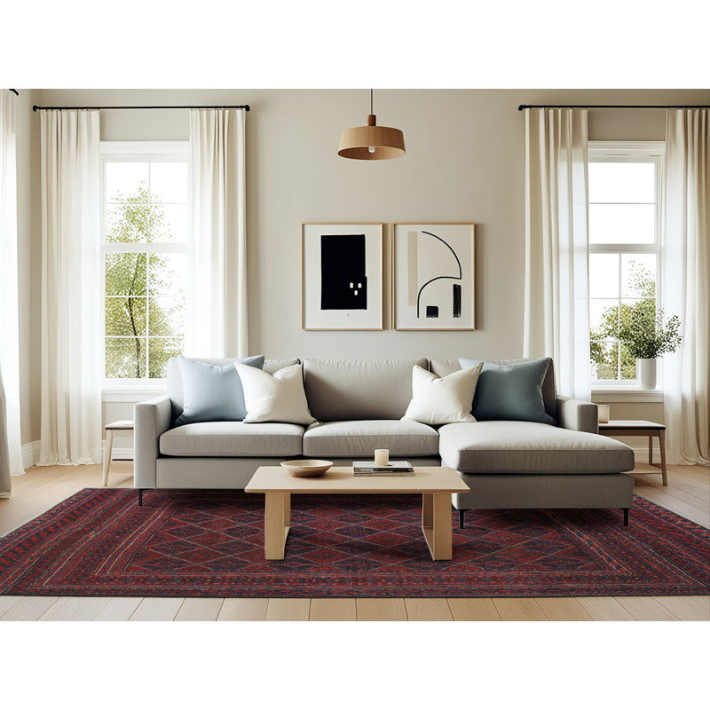 Tapis brun Southwestern, Rectangle 6 pi x 9 pi