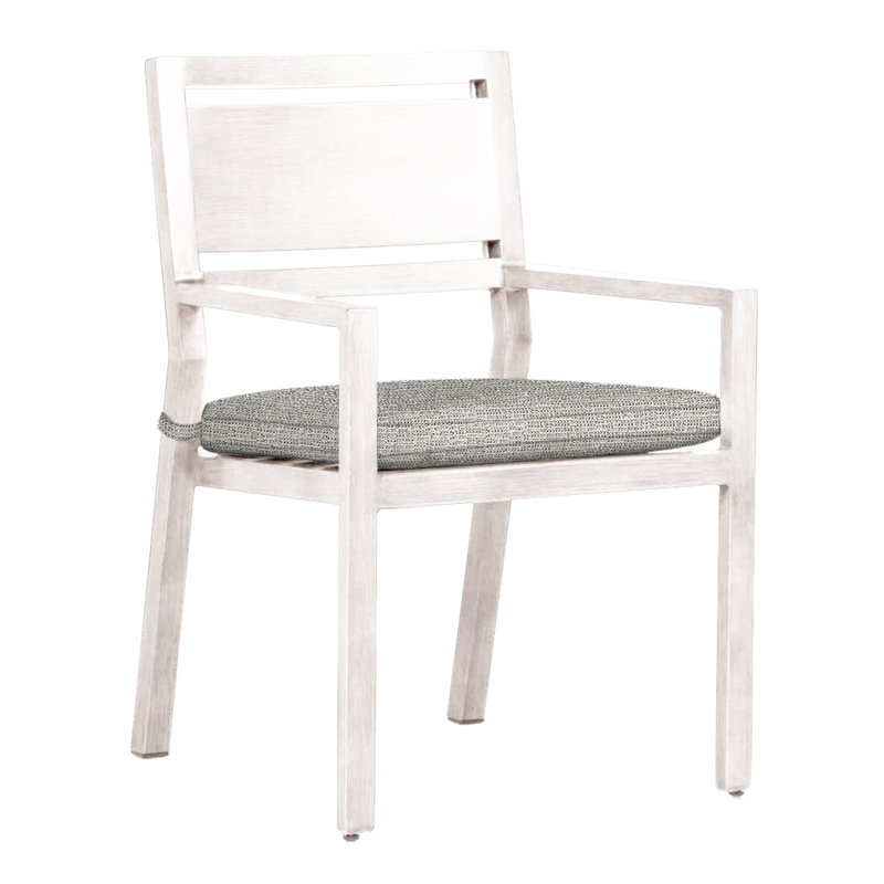 Fauteuil d'extérieur en aluminium forgé Avondale, Pas de soudure, Tweed caramel, Craie