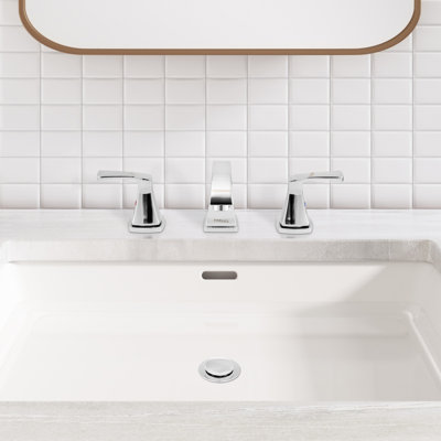Widespread 2-handle Bathroom Faucet with Drain Assembly