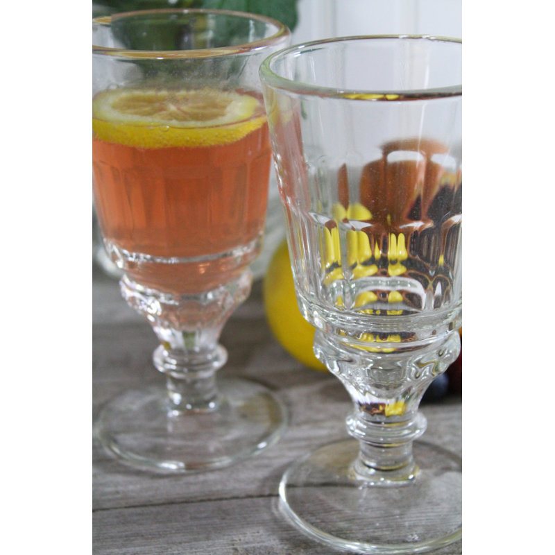 Clear Ribbed Glass 10.5oz Cocktail Goblet Set of 6