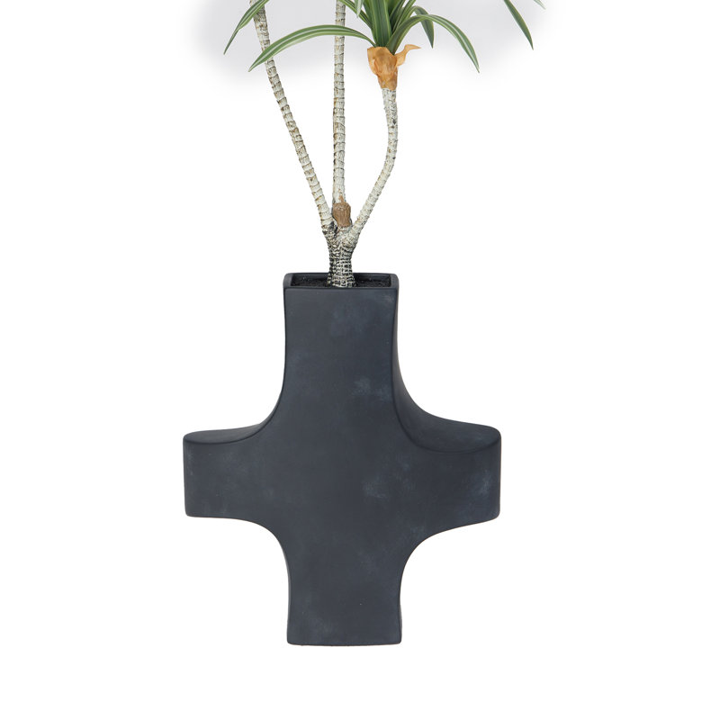 Yucca artificiel | Yucca véritable, parfait pour la décoration intérieure, En forme de croix, 36 po x 18 po