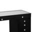 Bureau de maquillage Slaystation Pro Premium avec verre transparent, tiroirs à fermeture en douceur et boutons Crystal Lux-1729694974