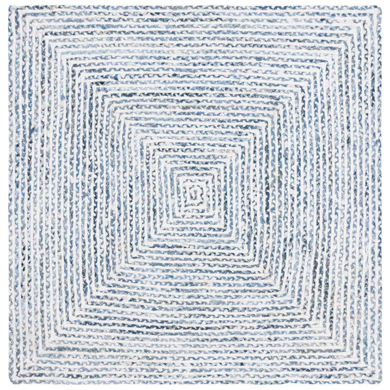 Tapis en coton tressé à la main, Carré 6 pi
