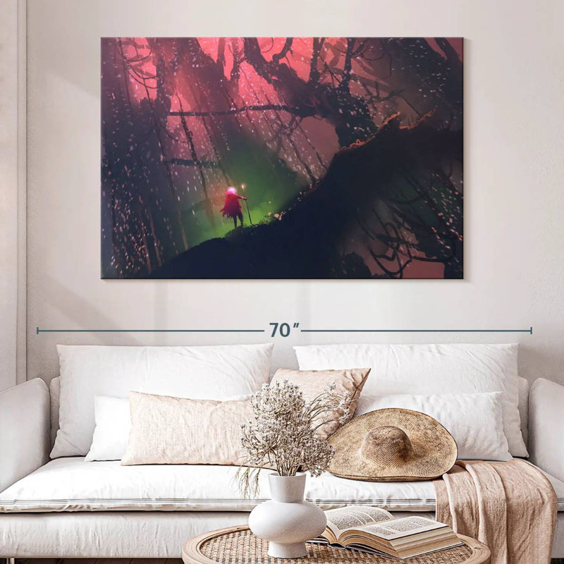 Kelan Wizard In Enchanted Forest, 34" H x 51" W