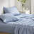 Blue Twin Comforter With Microfiber Sheets And Filling Size Floral Sheets, Static-