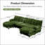 Upholstered Chenille U-Shaped Sectional with Ottoman-661809361-661809375