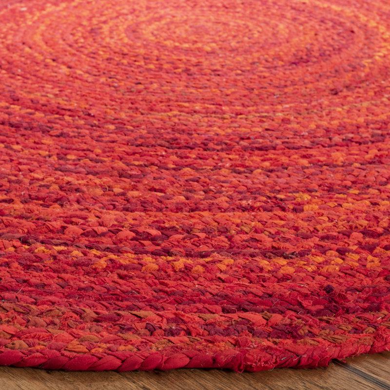 Cotton Hand Woven Area Rug, Round 183 cm