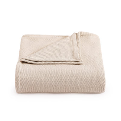 Couverture en coton piqué uni Tommy Hilfiger